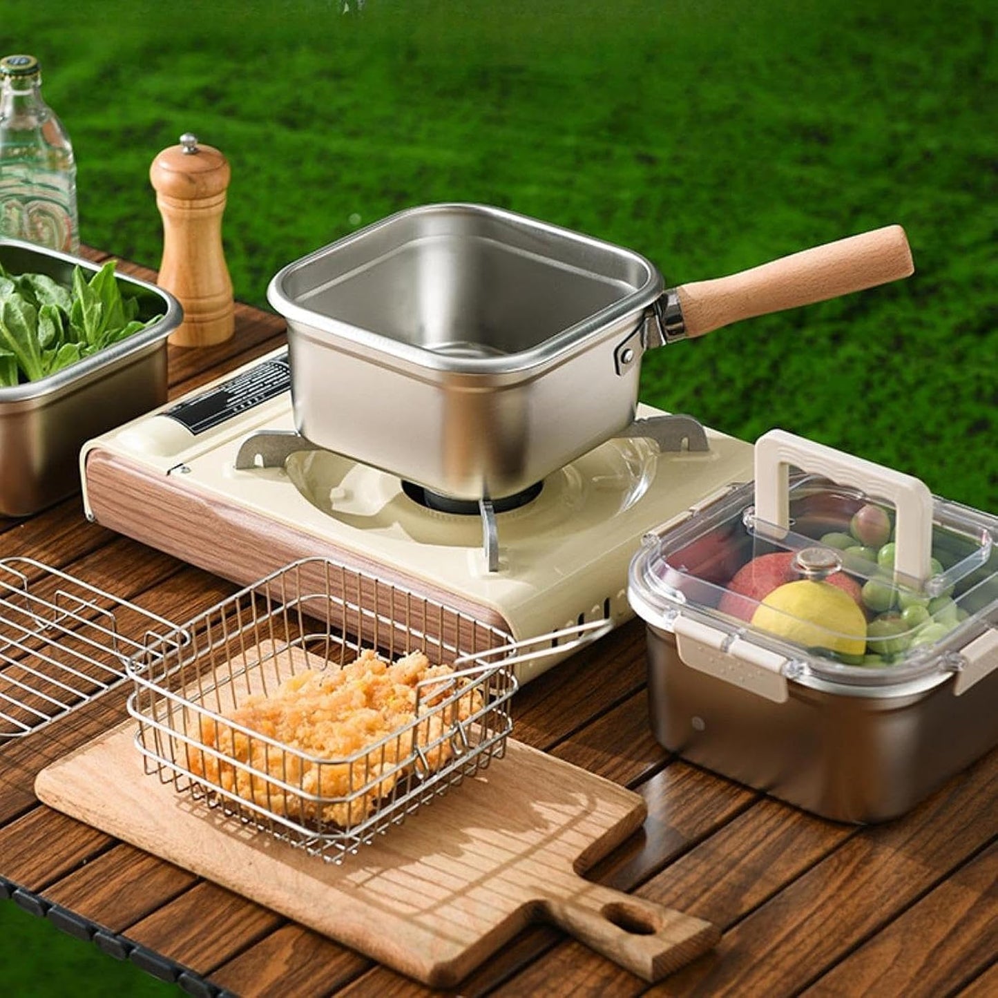 2-in-1 Fryer & Food Storage Container