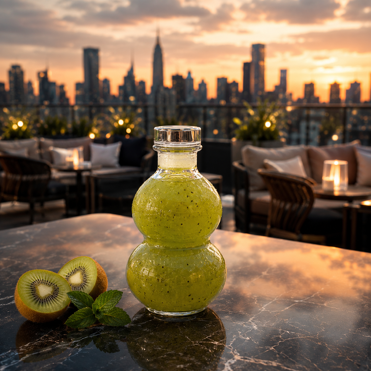 Double Gourd Glass Bottle