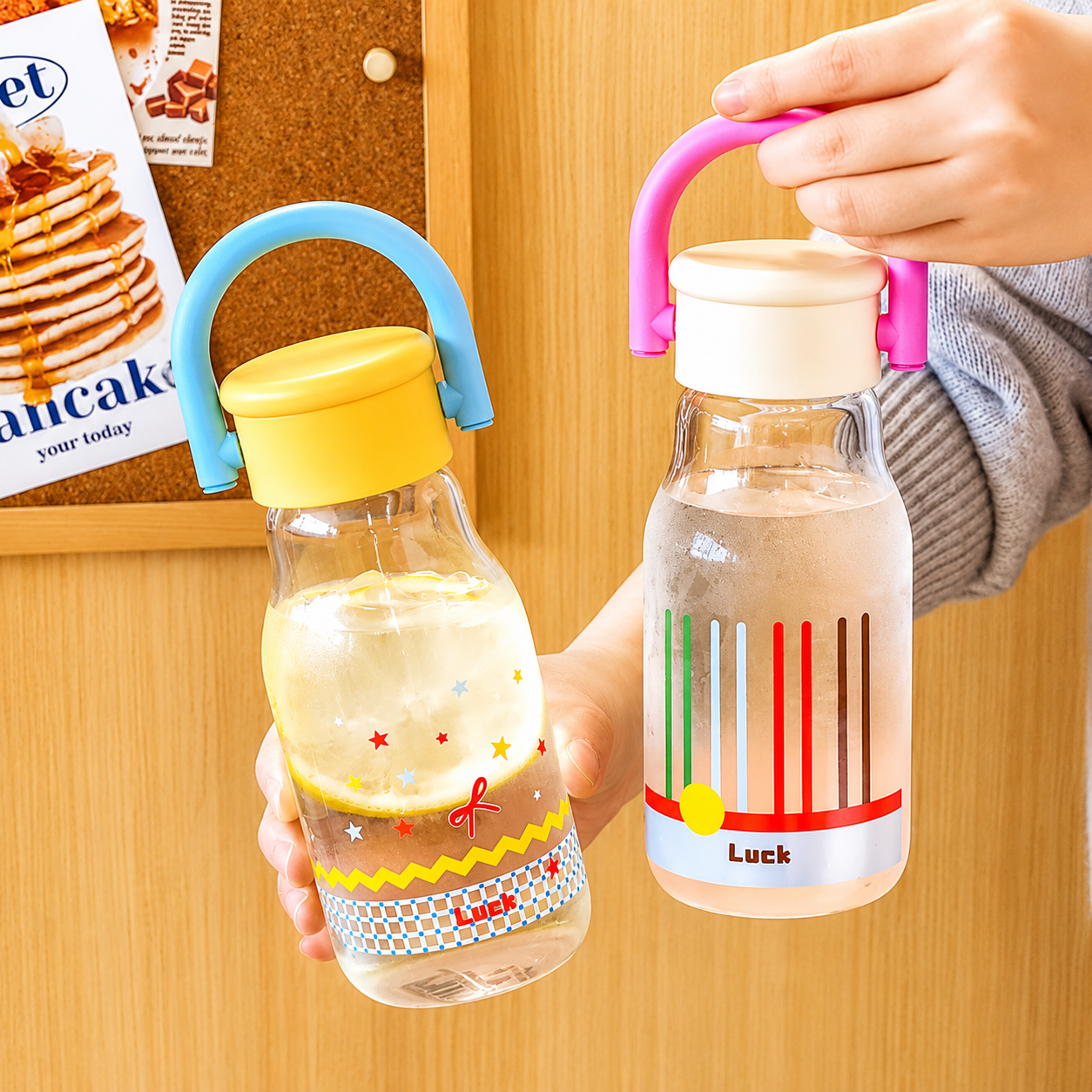 Sweet Pastel Glass Bottle