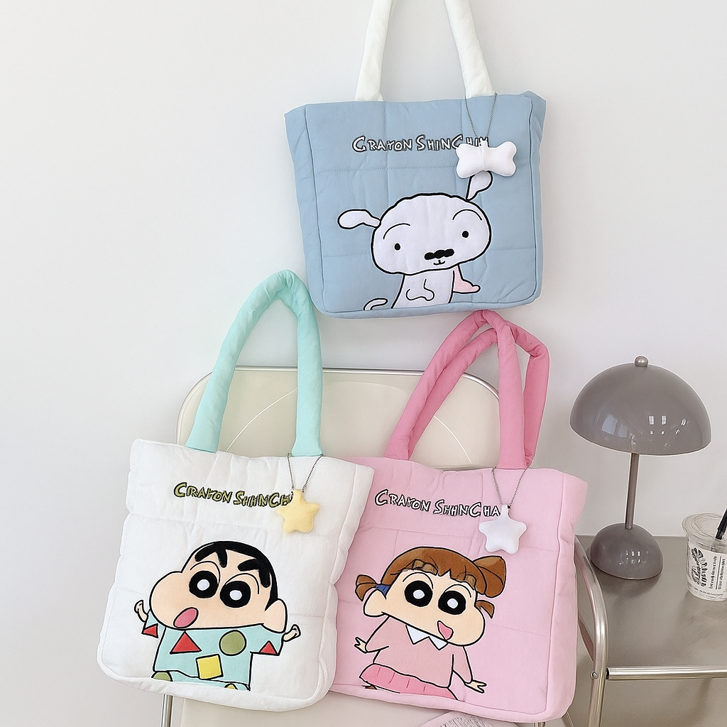 Shinchan Plush Tote Bags
