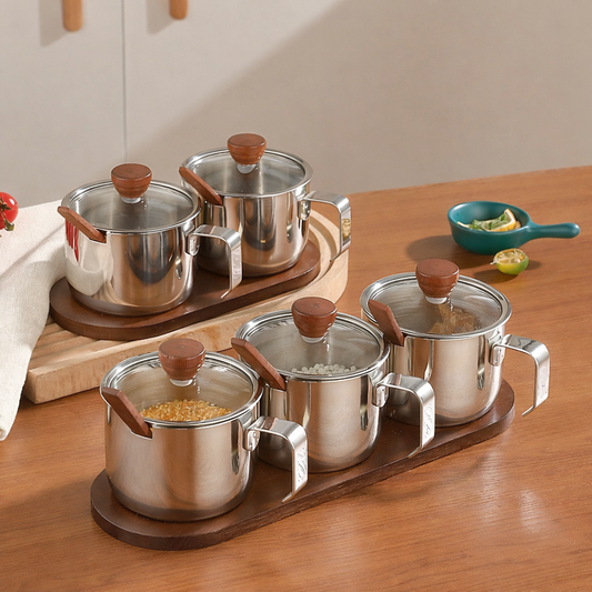 Stainless Steel Seasoning Jar Set