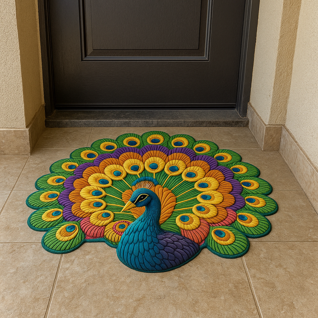 Peacock Floor Mat