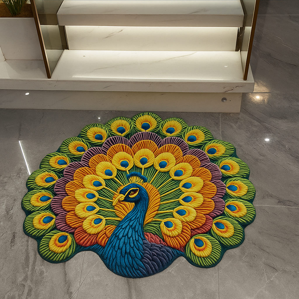 Peacock Floor Mat