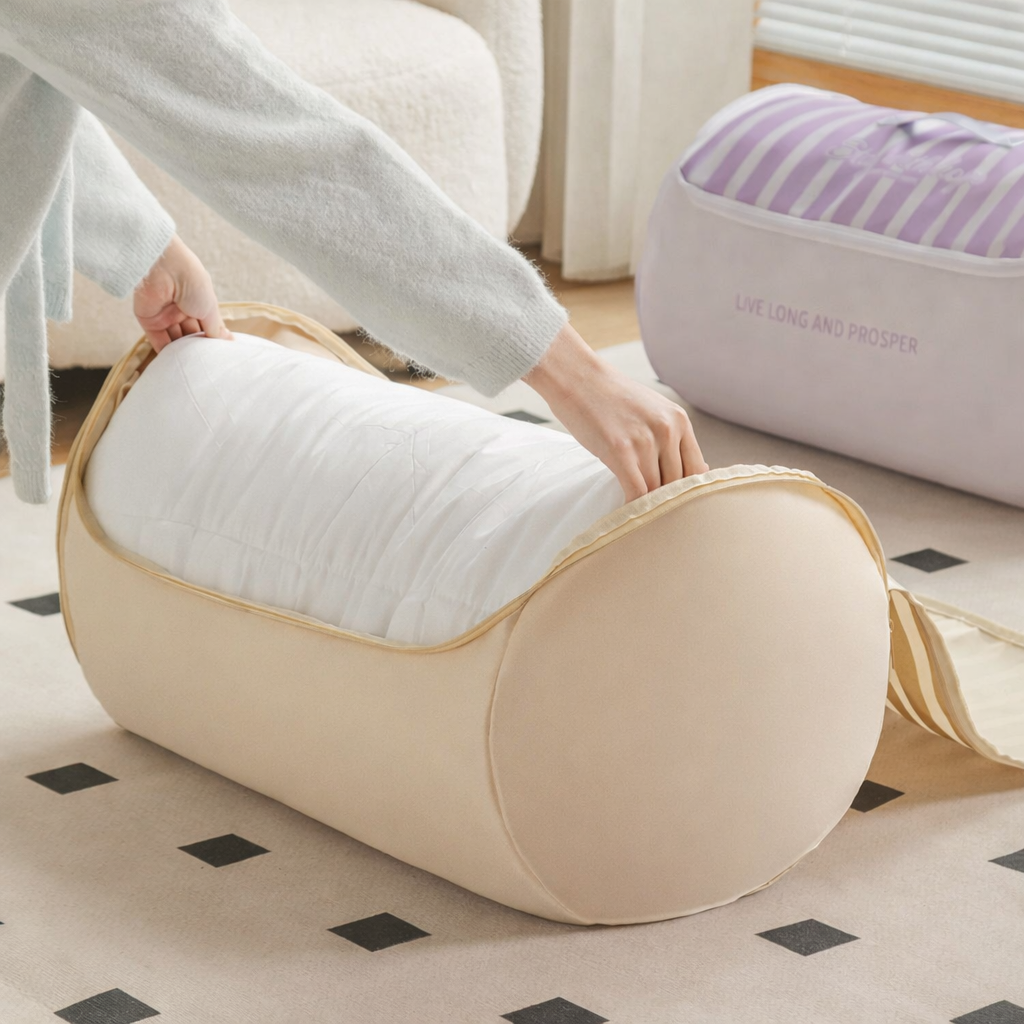 Cylindrical Roll-Up Storage Bag
