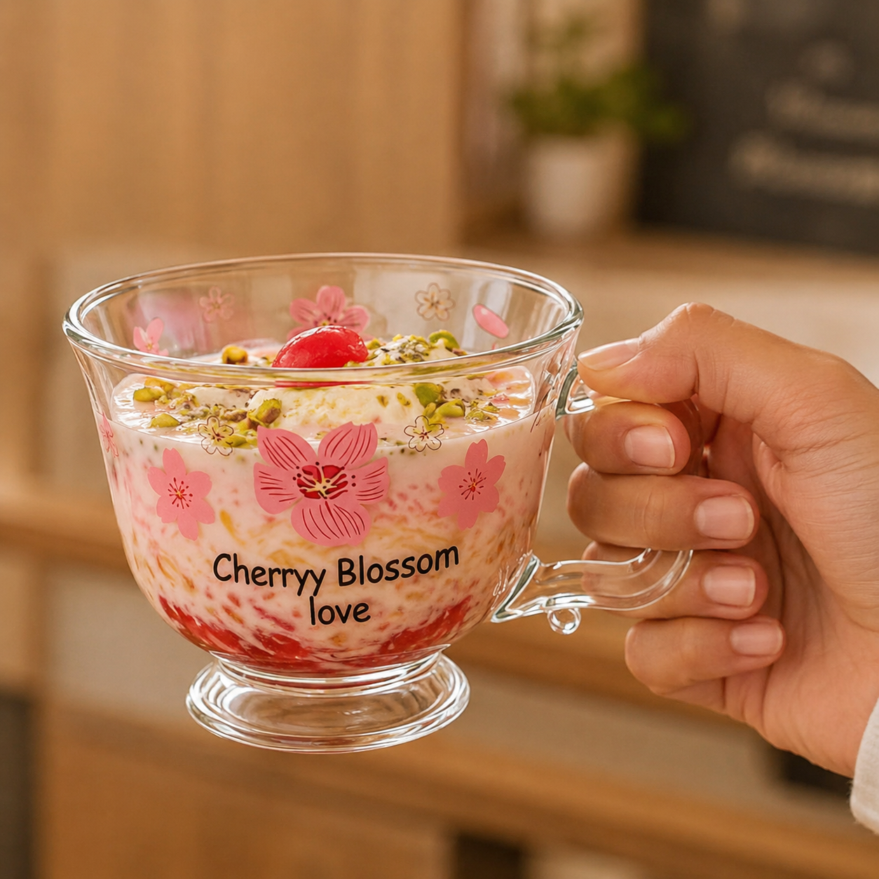 Aesthetic Bloosom Glass Mug