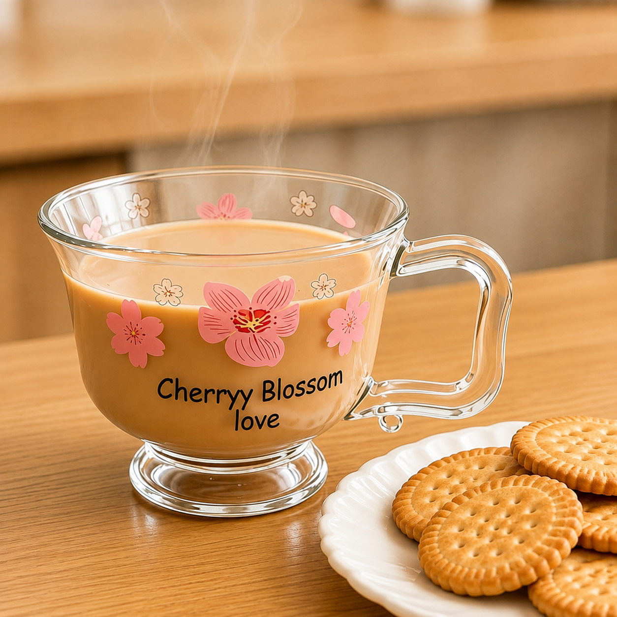 Aesthetic Bloosom Glass Mug