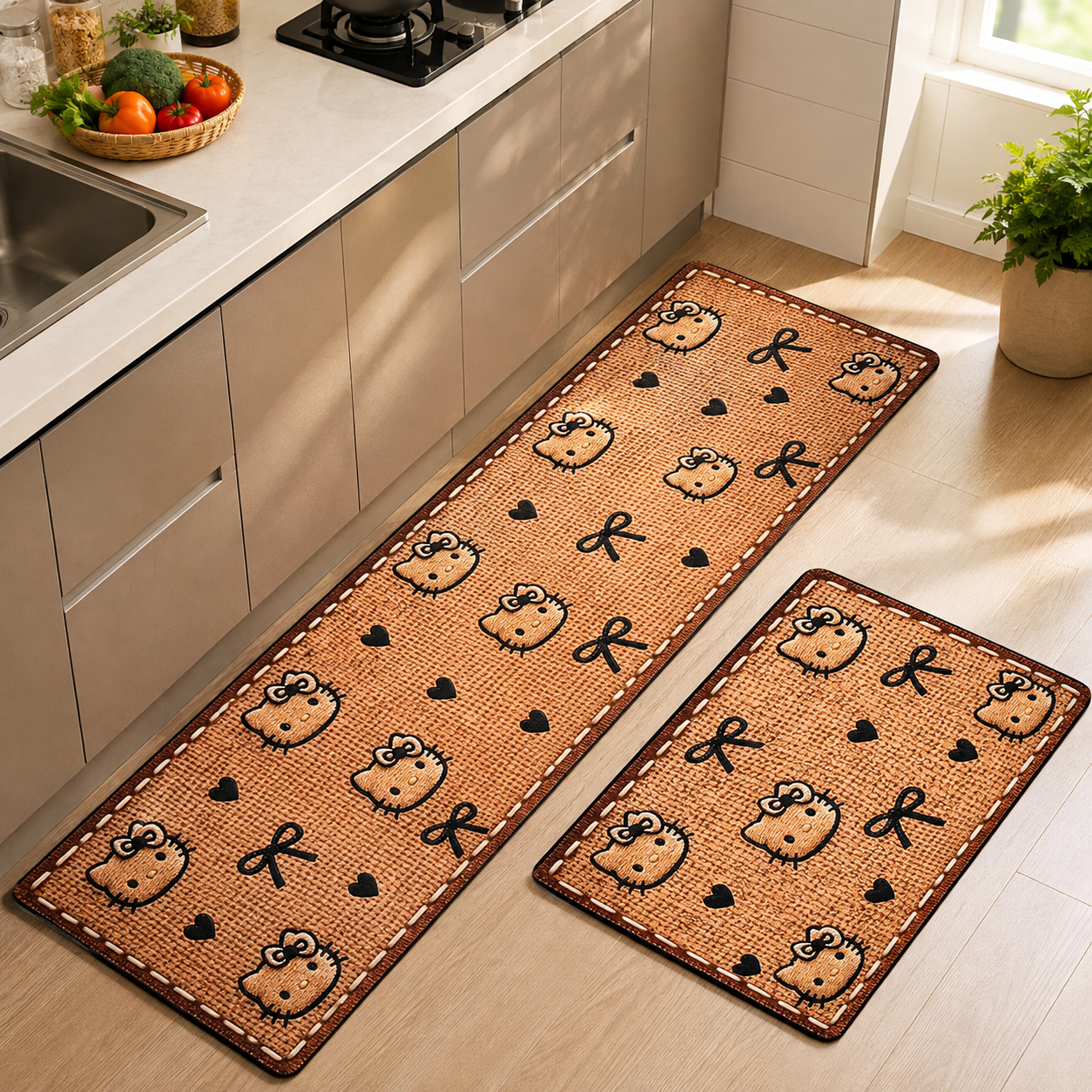 Kitty & Bow L-Shaped Mat Set