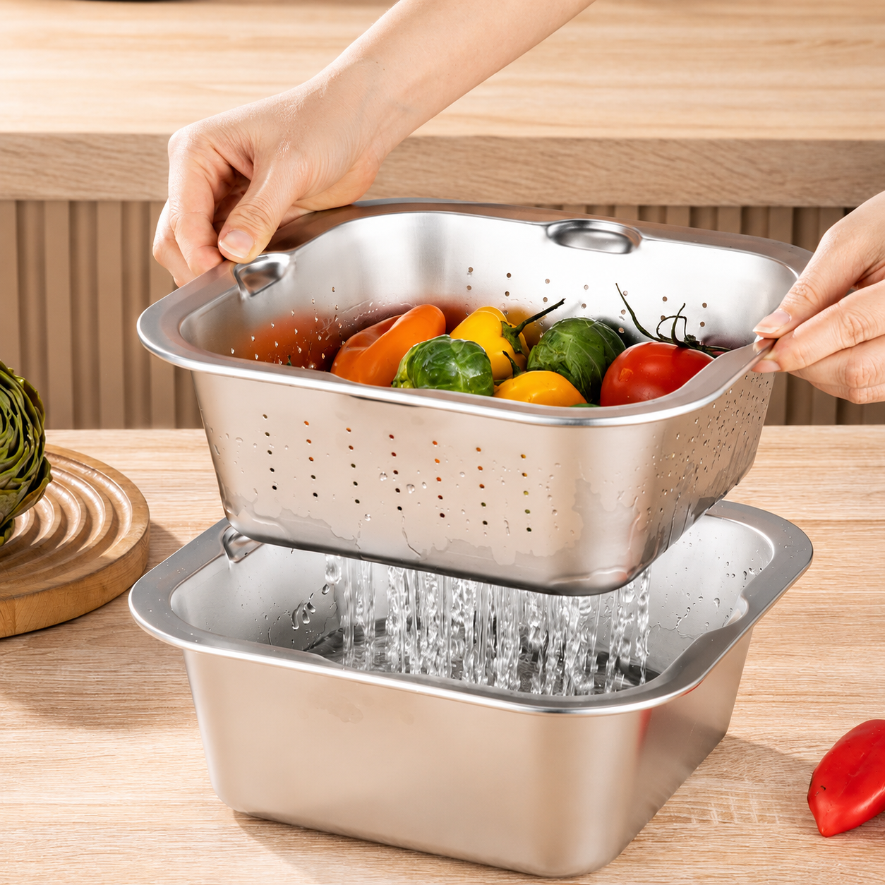 Smart Drain & Wash Bowl Set