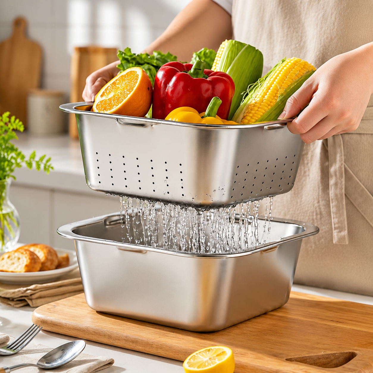 Smart Drain & Wash Bowl Set
