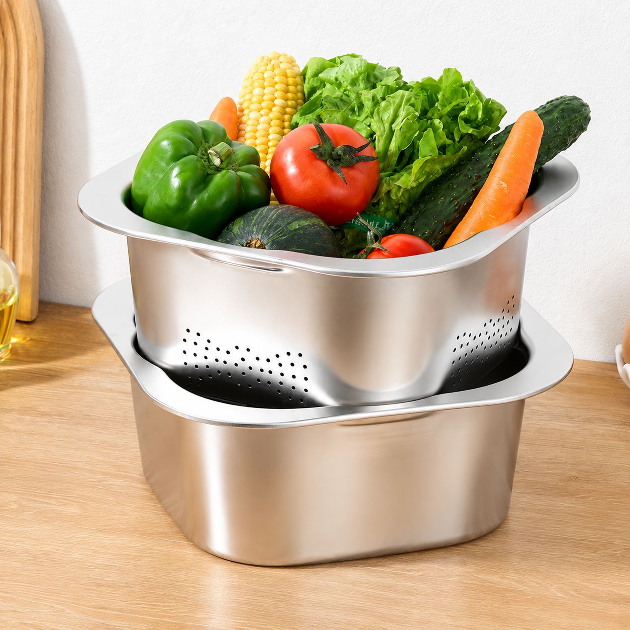 Smart Drain & Wash Bowl Set