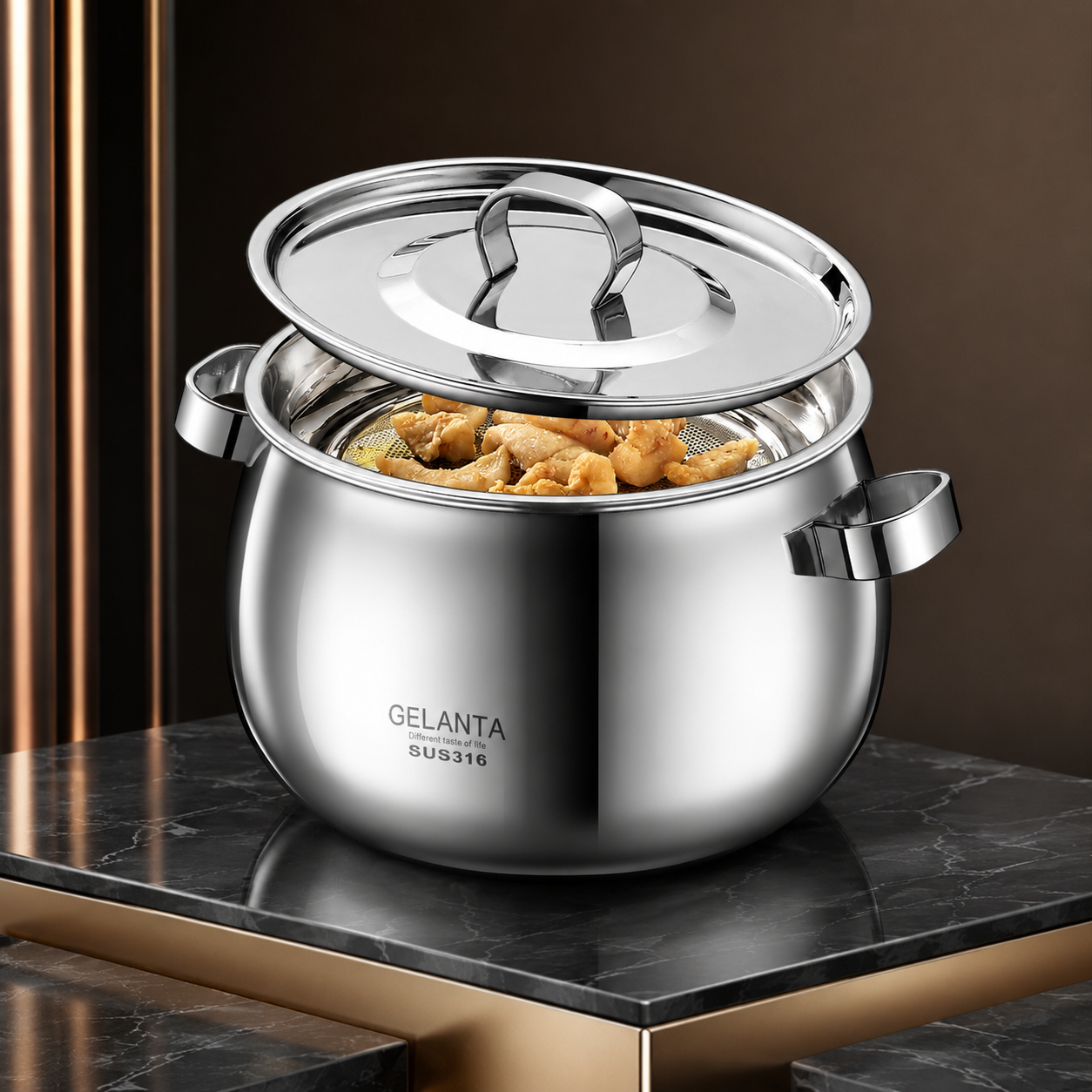 Stainless Steel Oil Strainer Pot