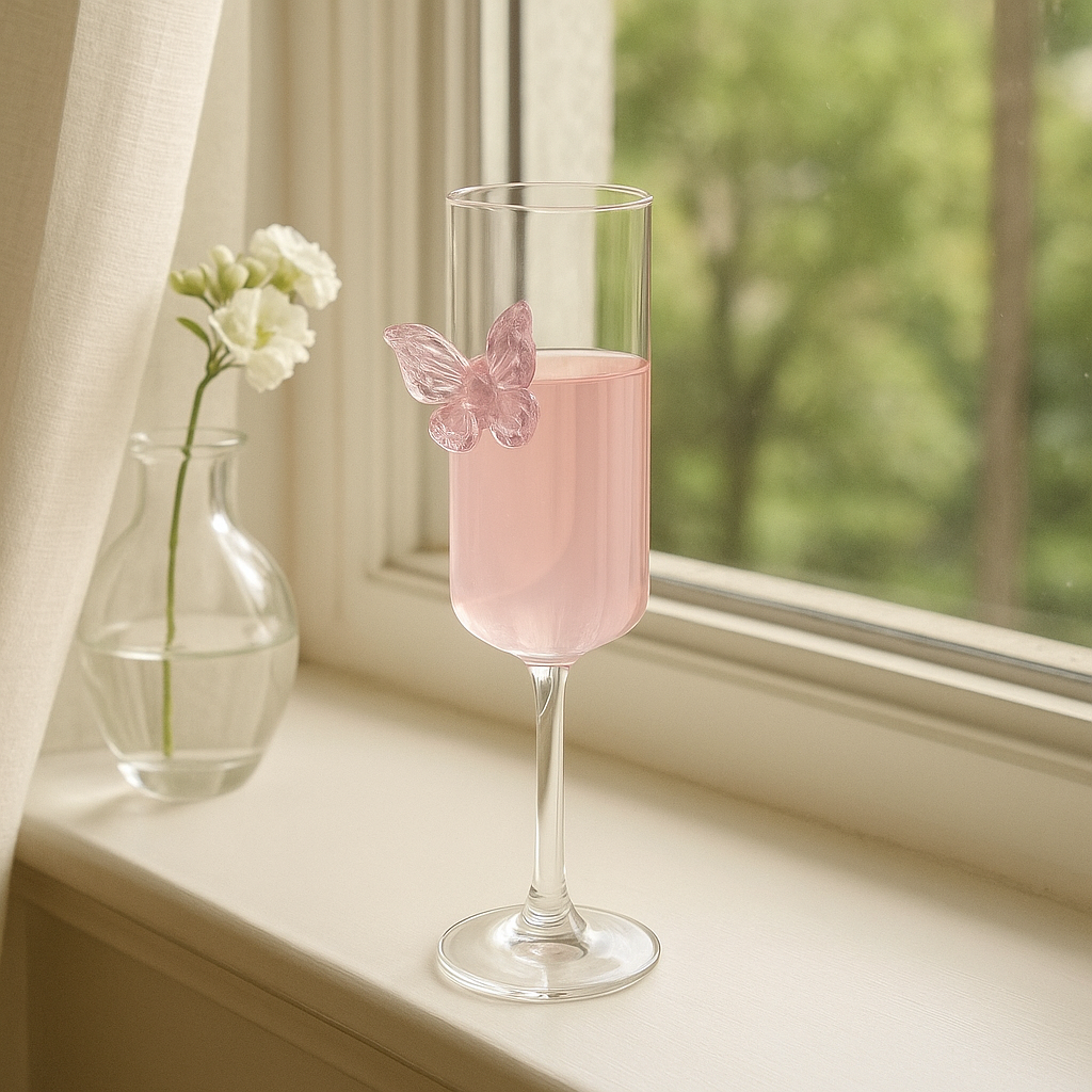 3D Butterfly Glass