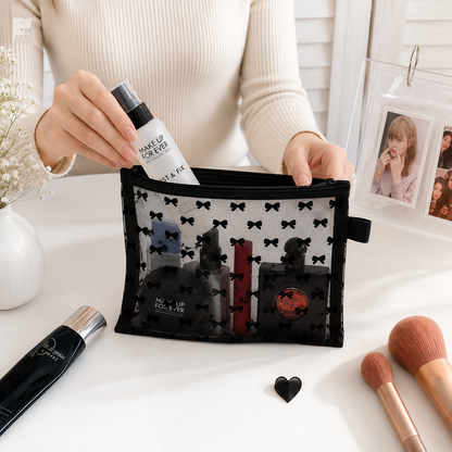 Bow Mesh Storage Pouch