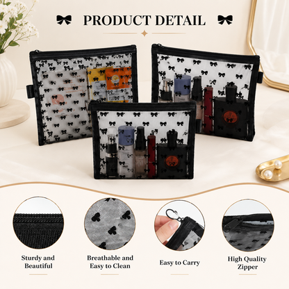 Bow Mesh Storage Pouch