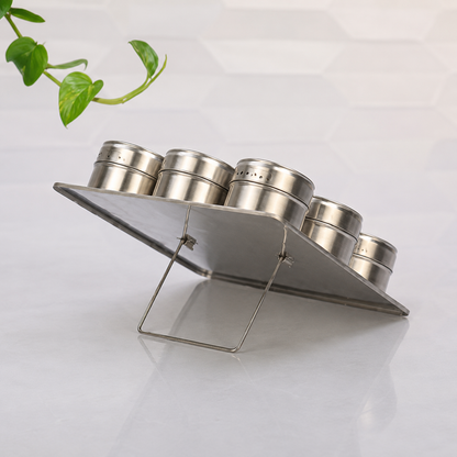 Magnetic Steel Spice Jars