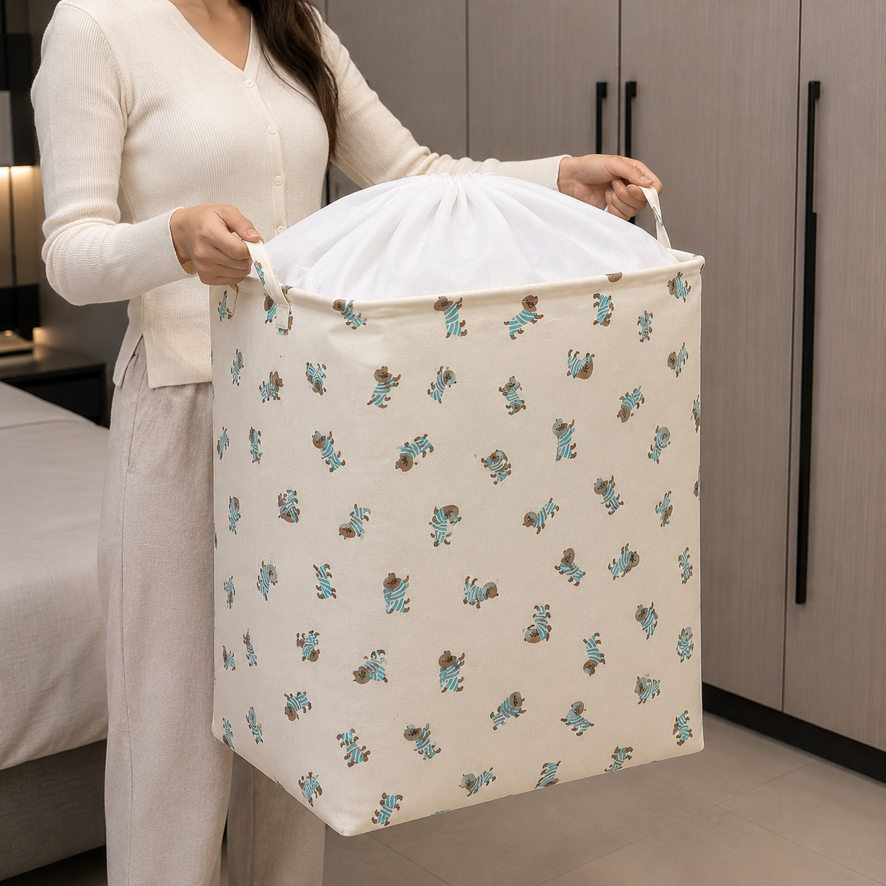 Large Drawstring Basket