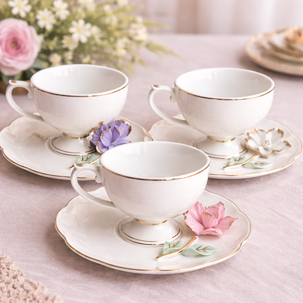 Floral Elegance Tea Set