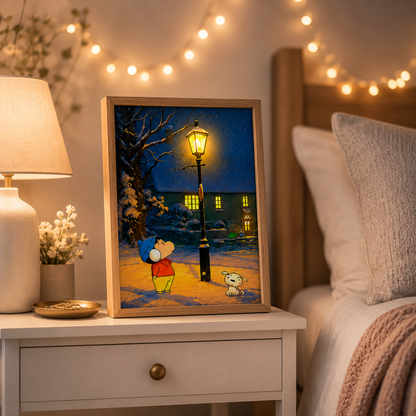 Child & Puppy Glow Art
