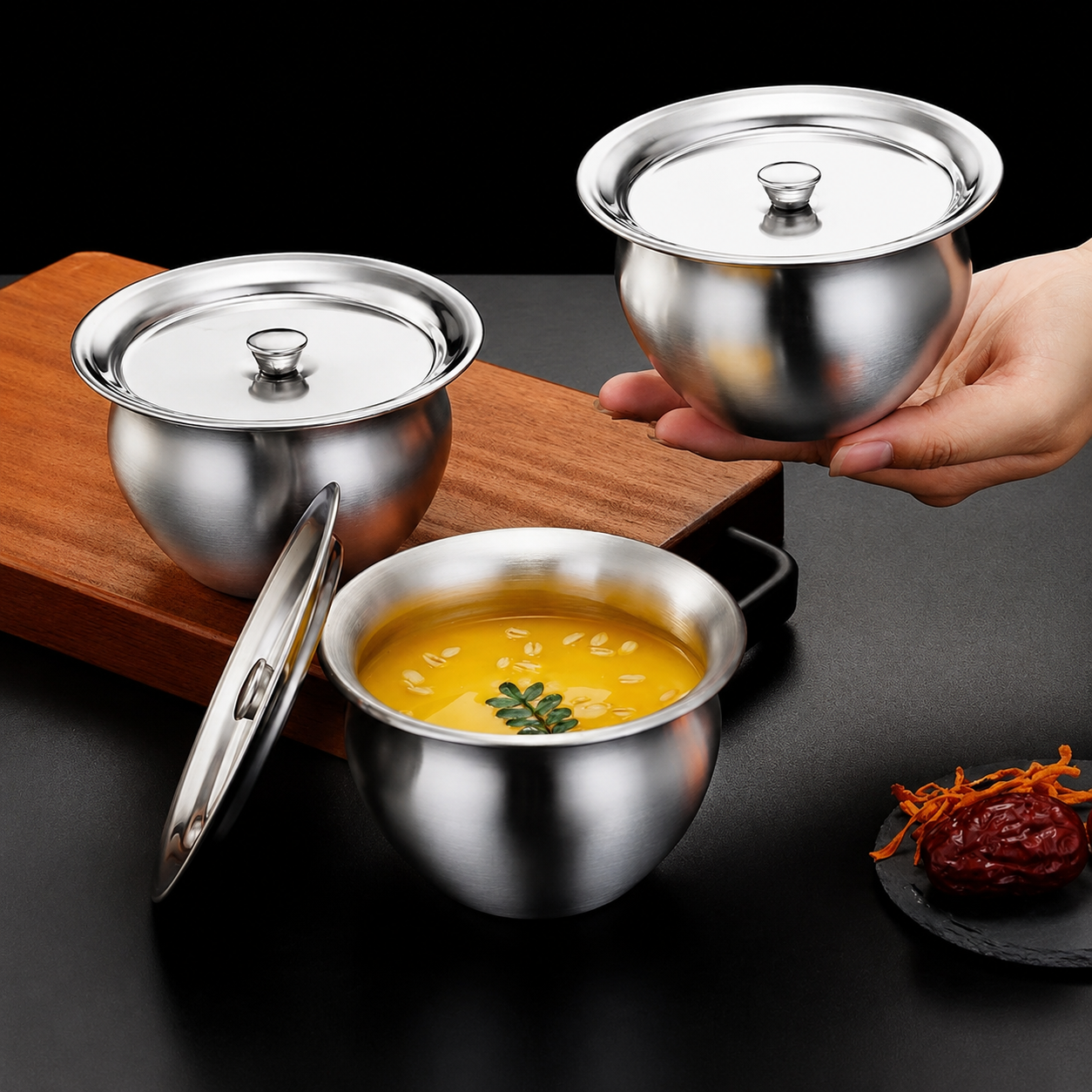 Stainless Steel Bowl with Lid