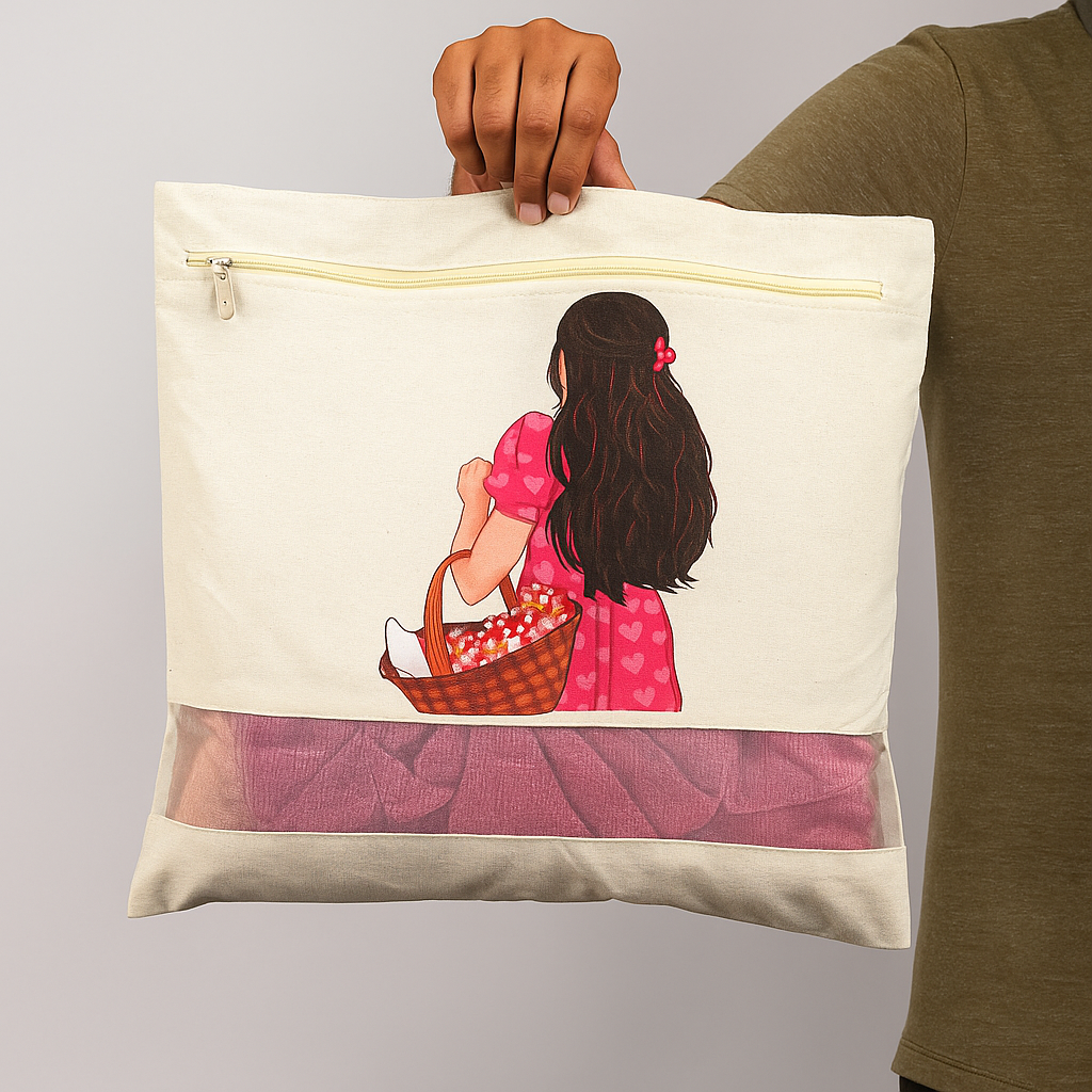 Printed Saree Organizer Bag (16 X 14 Inches)