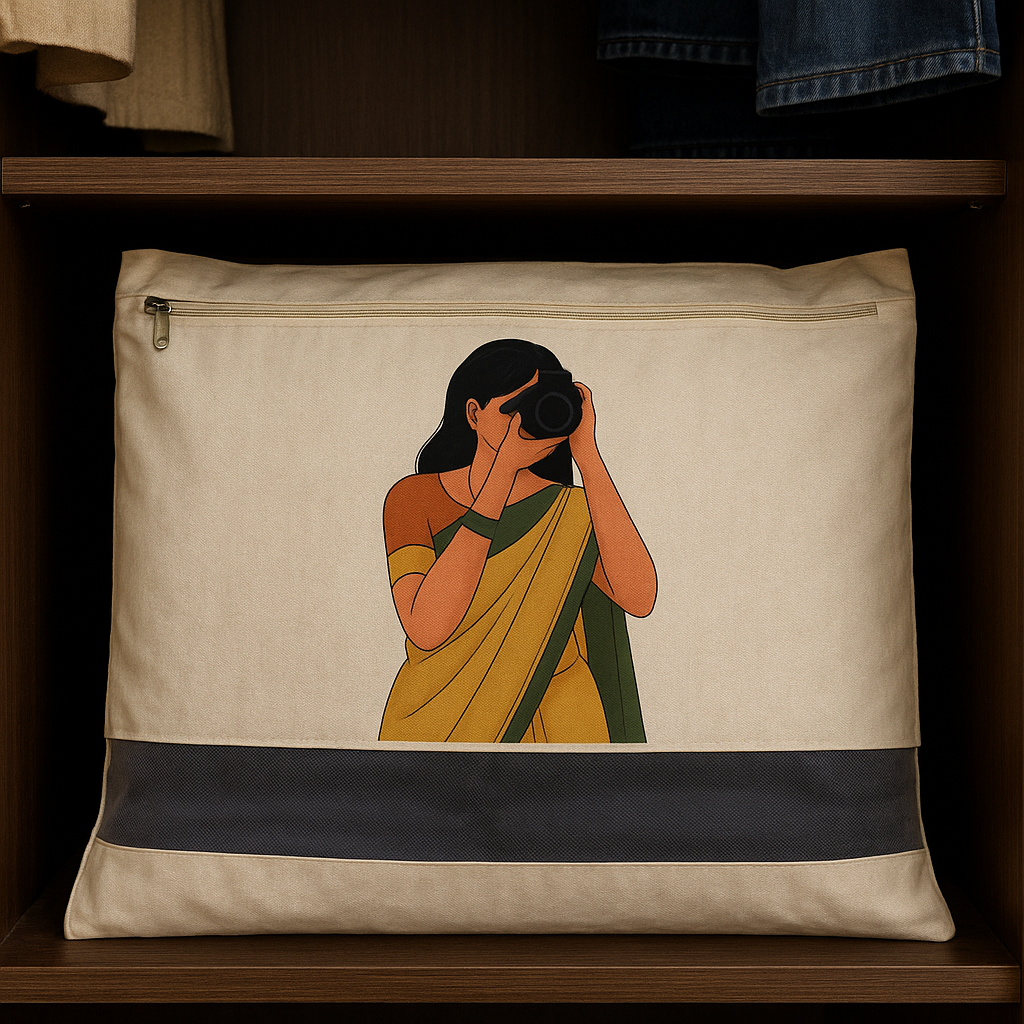 Printed Saree Organizer Bag (16 X 14 Inches)