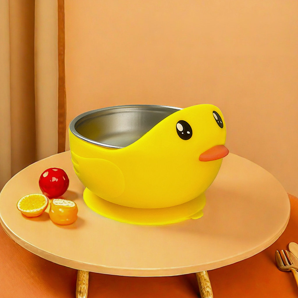Duck Style Silicone Toddler Bowl