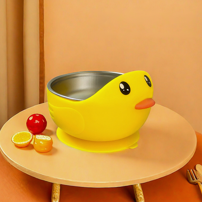 Duck Style Silicone Toddler Bowl