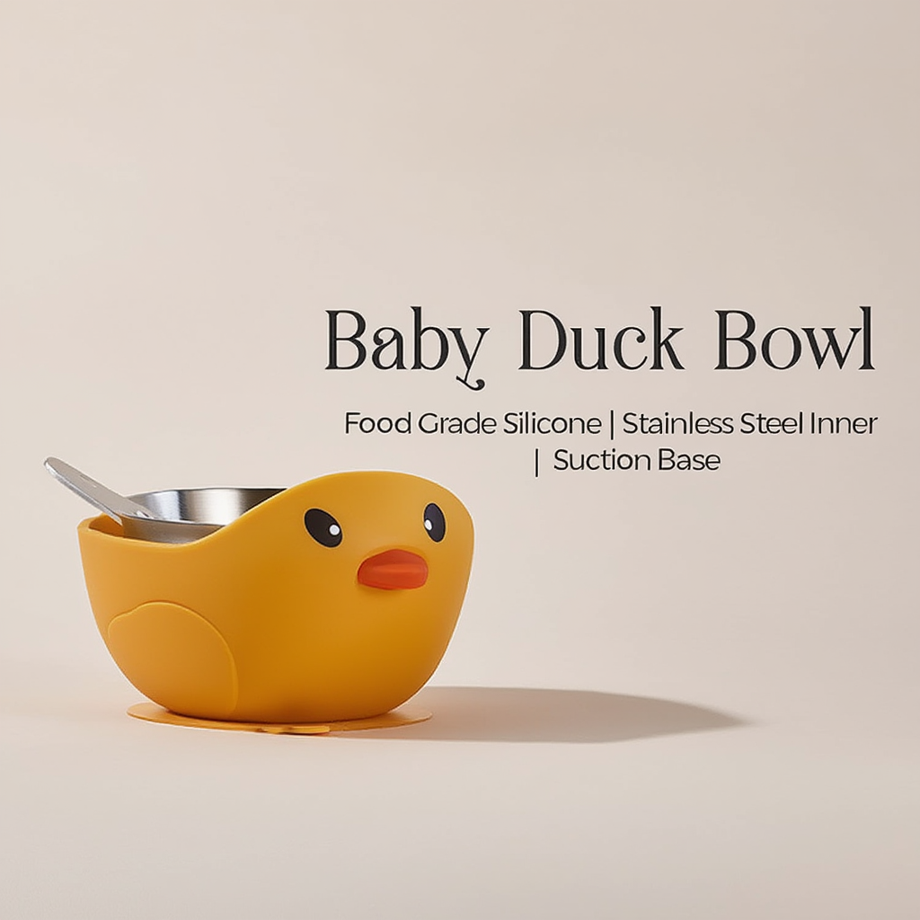 Duck Style Silicone Toddler Bowl