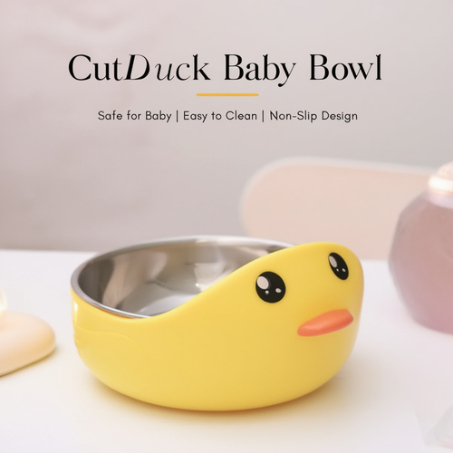 Duck Style Silicone Toddler Bowl