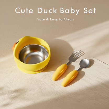 Duck Style Silicone Toddler Bowl