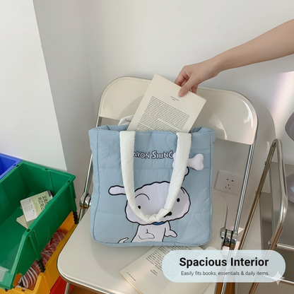 Shinchan Plush Tote Bags