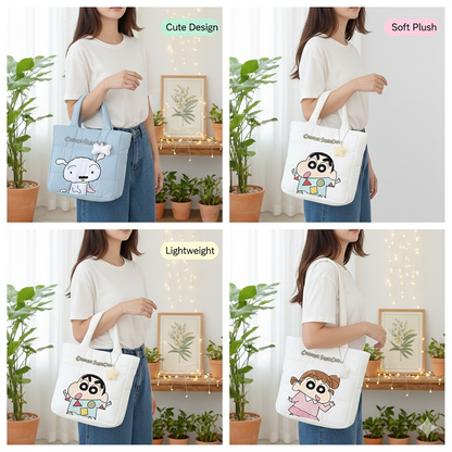 Shinchan Plush Tote Bags