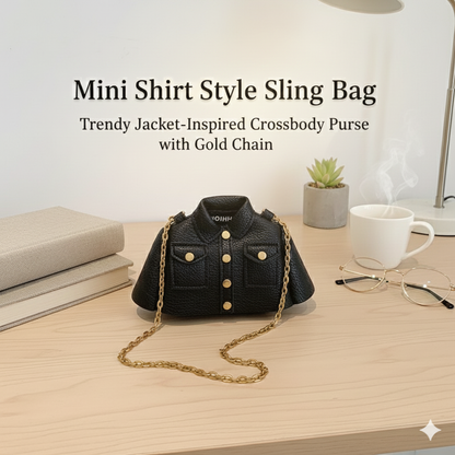Mini Shirt Style Sling Bag