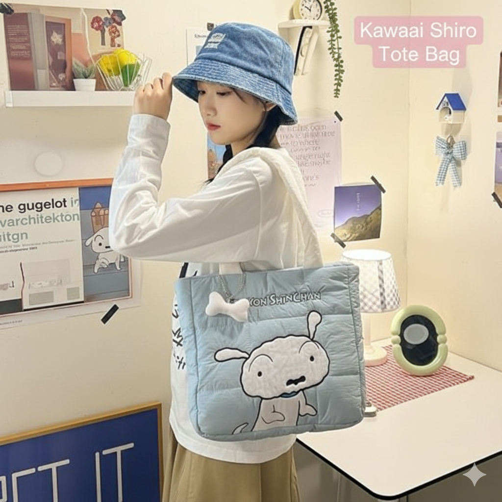 Shinchan Plush Tote Bags
