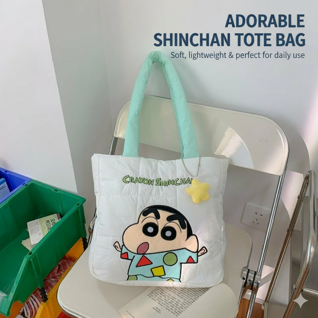 Shinchan Plush Tote Bags