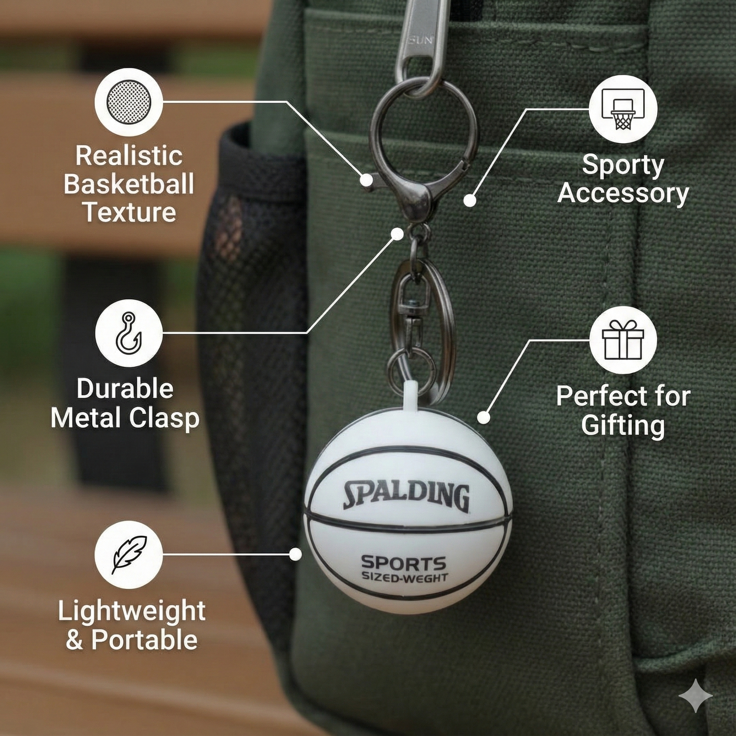Mini Basketball Keychains
