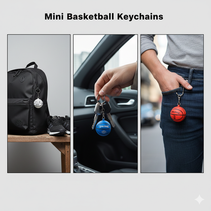 Mini Basketball Keychains