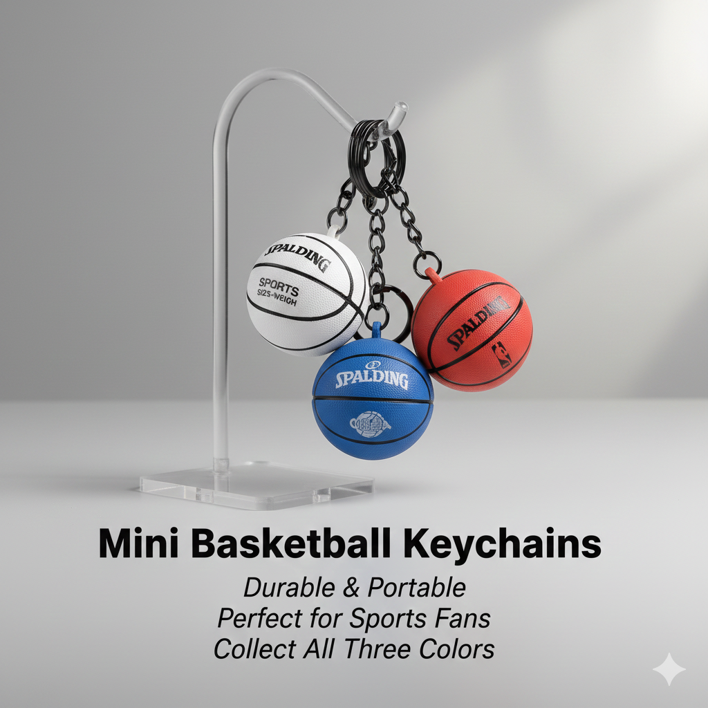 Mini Basketball Keychains