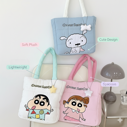 Shinchan Plush Tote Bags