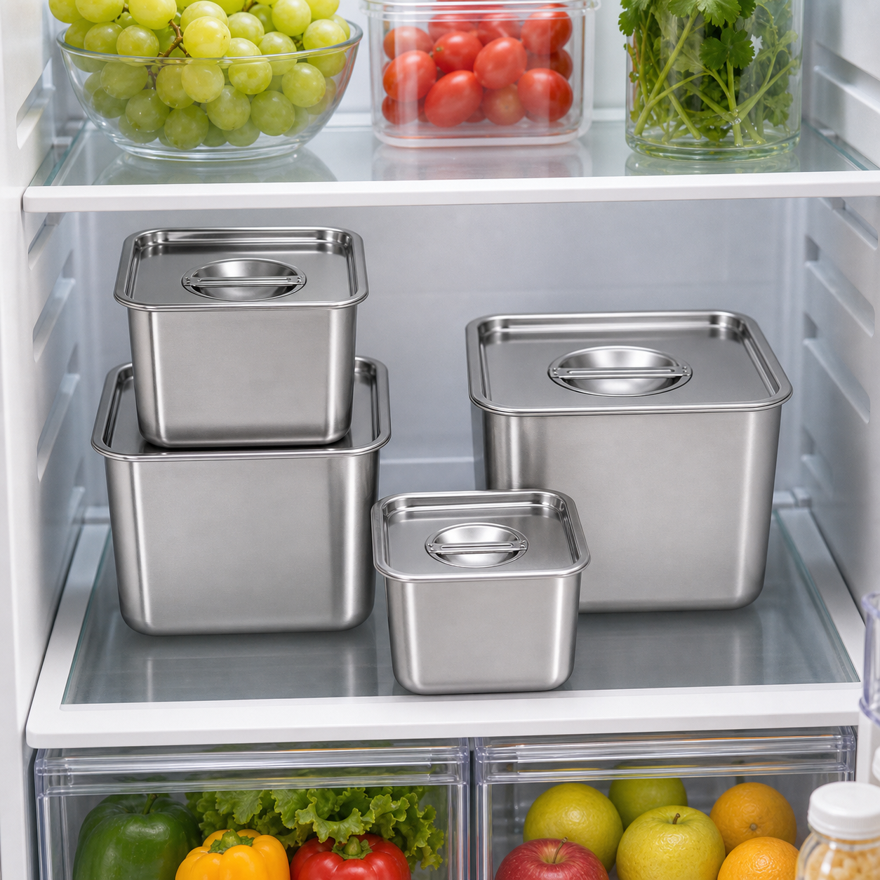 Stainless Steel Square Containers