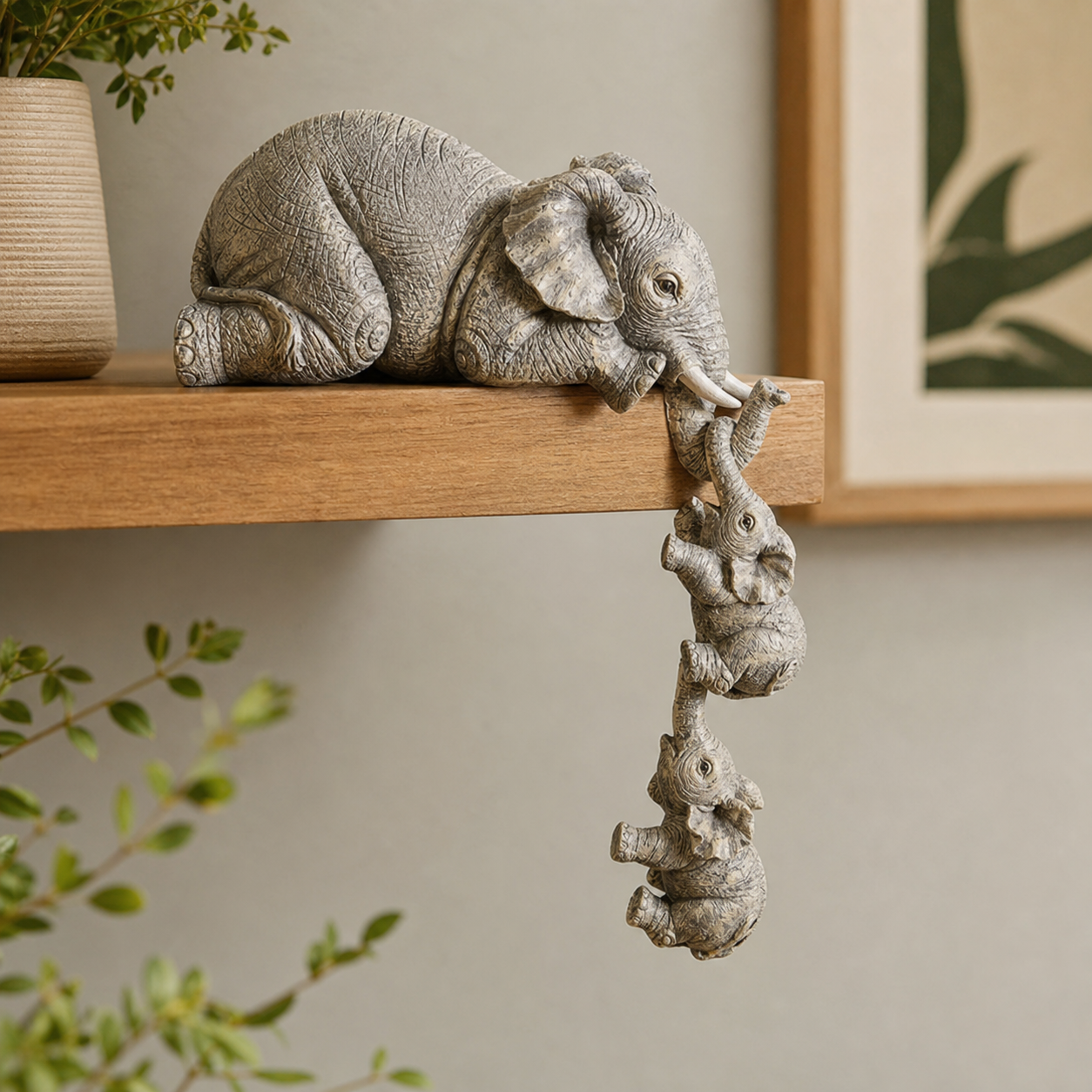 Mother & Baby Elephant Figurine