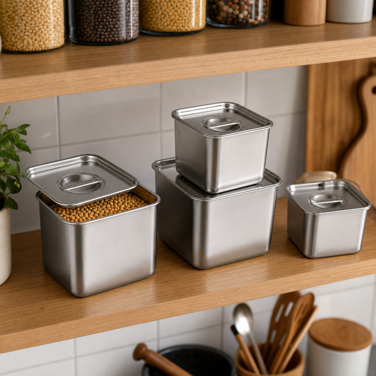 Stainless Steel Square Containers