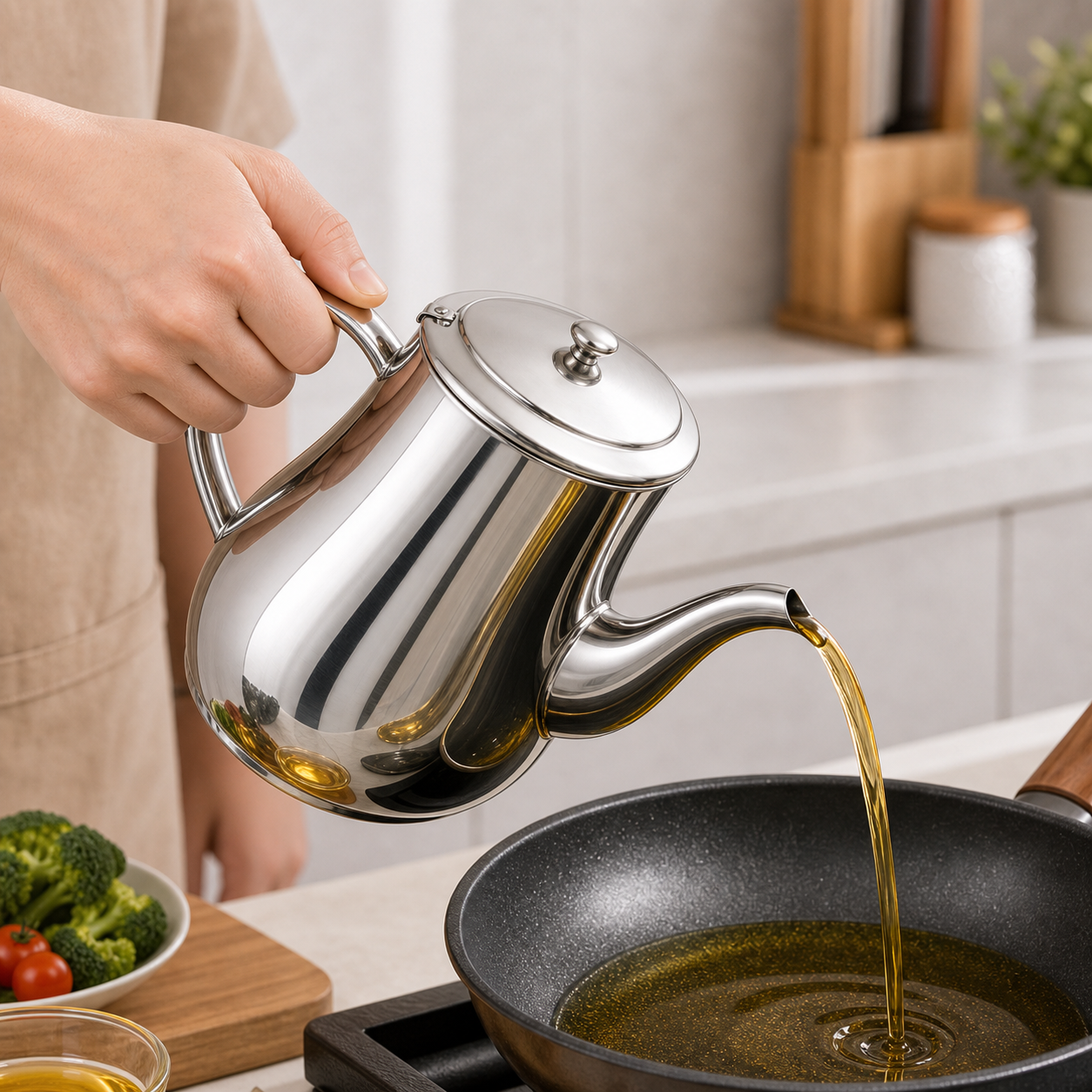 Stainless Steel Oil Dispenser Jug