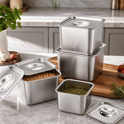 Stainless Steel Square Containers