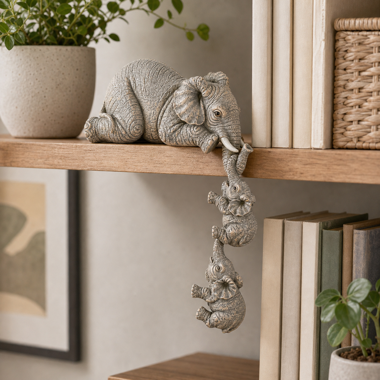 Mother & Baby Elephant Figurine