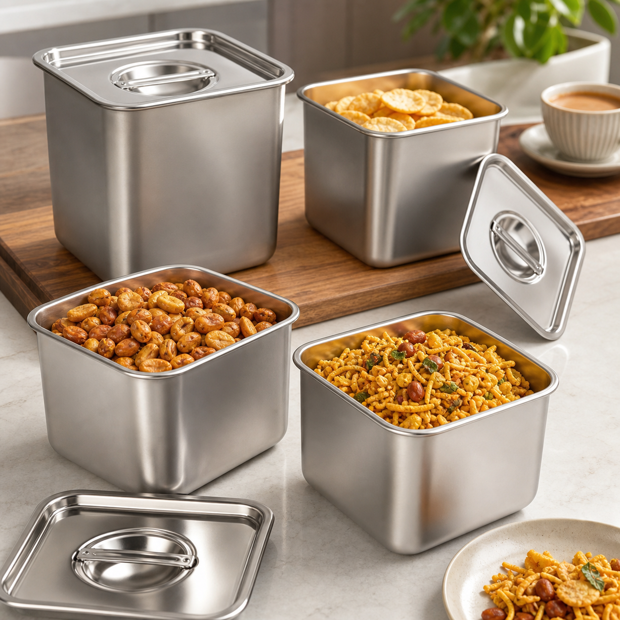 Stainless Steel Square Containers