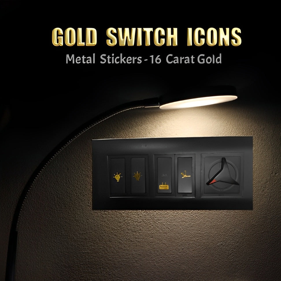 Gold Switch Stickers -