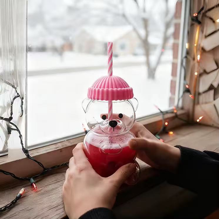 Cute Bear Straw Cup
