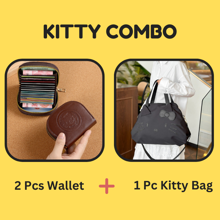 Kitty Card Wallet  + Kitty Tote Bag