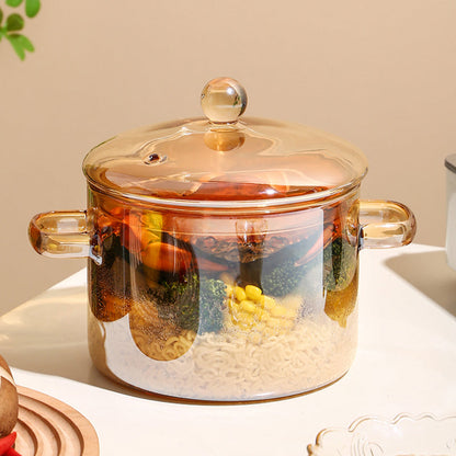Glass Cooking Pot with Lid